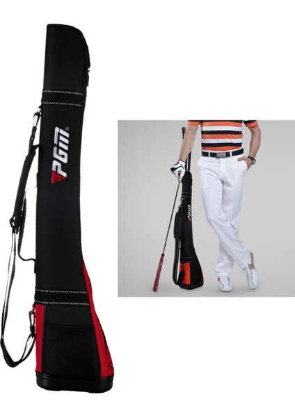 Hafif Golf Kulübü Çanta Kılıfı 4-5 Kulüp Taşıyıcı Kalem Çantası Cep Bagajı Siyah Kırmızı (Yurt Dışından) modelleri