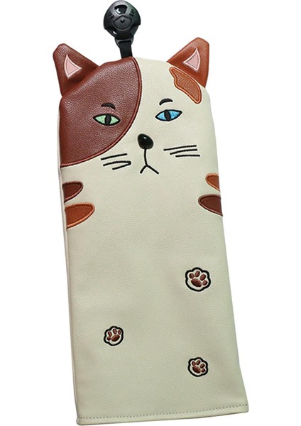 Premium Pu Cat Golf Kafa Kapağı Headcover Golf Kulübü Fw Ut Ut Dr Dr 30.5X14.5CM Fw Için (Yurt Dışından)