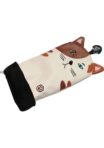 Premium Pu Cat Golf Kafa Kapağı Headcover Golf Kulübü Fw Ut Ut Dr Dr 30.5X14.5CM Fw Için (Yurt Dışından) modelleri