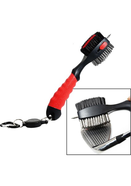 Golf Club Fırça Groover Temizleyici Golfçü Açık Hava RED11 Için Geri Çekilebilir (Yurt Dışından) modelleri
