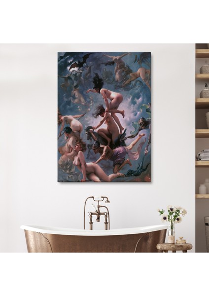Doğaltercih Şabat'a Giden Cadılar, Luis Ricardo Falero Vision De Faust 1878 Vintage Kanvas Tablo modelleri
