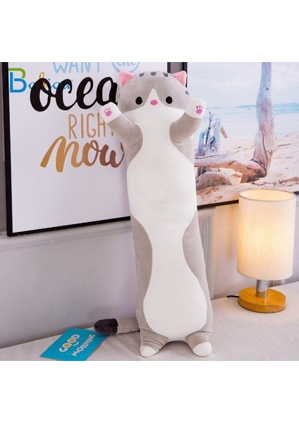 Kawaii Sevimli Yumuşak Uzun Kedi Yastık Peluş Doğum Günü Hediyesi