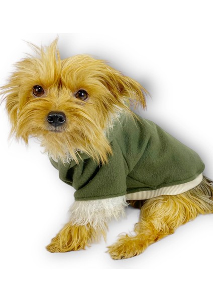 Furry Cream Kapşonlu Ceket Sweat By Kemique Köpek Kazağı indirimleri