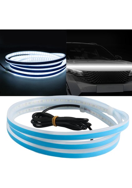 Araba Hood Araba Motor Kapağı Dekorasyonu Araç Parçaları Için Esnek 150CM Beyaz Işık fiyatları