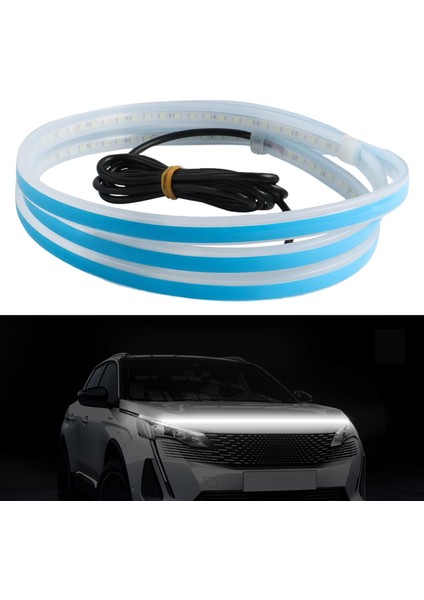Araba Hood Araba Motor Kapağı Dekorasyonu Araç Parçaları Için Esnek 150CM Beyaz Işık modelleri