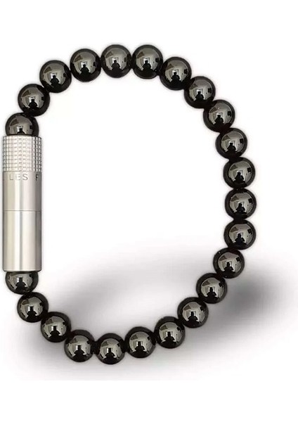 Punch Bileklik Steel Oniks 8 mm - S