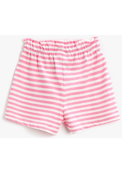 Baskılı Şort Fiyonk Detaylı Pamuklu fiyatları