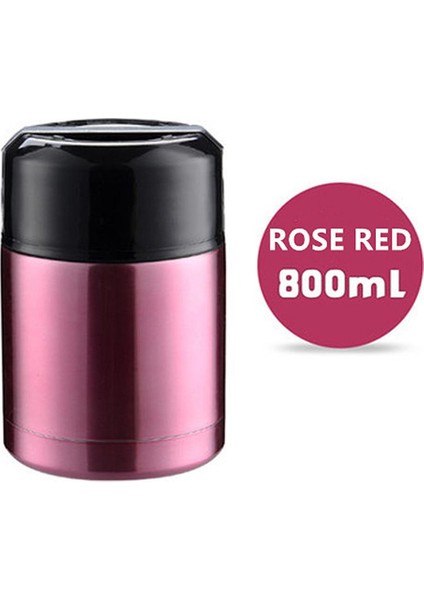 Sıcak Gıda Öğle Yemeği Kutusu İçin Gıda Kavanozu Geniş Ağız Kaplı Gül 800 ml. (Yurt Dışından)