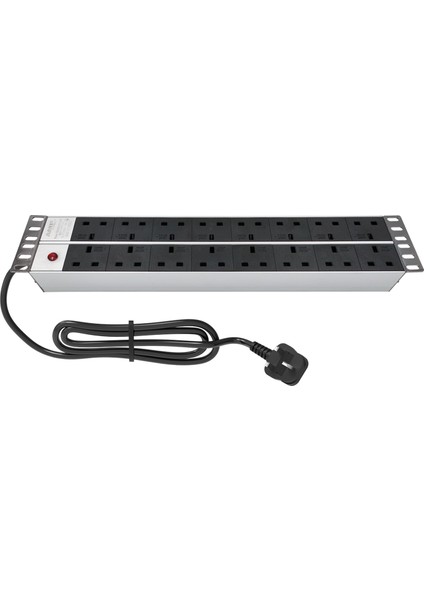 Connect 19'' 2u 16 Brıtısh Type BS1363 Socket Power Indıcator Lıght, 3x1,5 Mm² Nymhy Cable, BS1363 Plug Alumınıum Profıle Frame Pdu