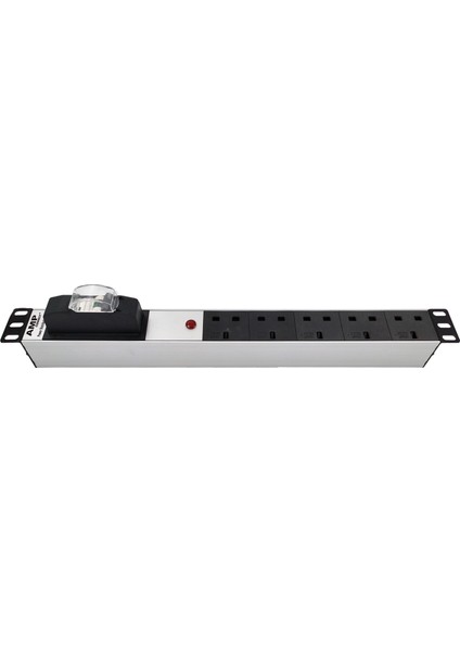 Connect 19″ 1u 5 Way Brıtısh Type BS1363 Socket Cırcuıt Breaker And Surge Protectıon Devıce Connected, 3x1,5 Mm² Nymhy Cable, BS1363 Plug Alumınıum Profıle Frame Pdu