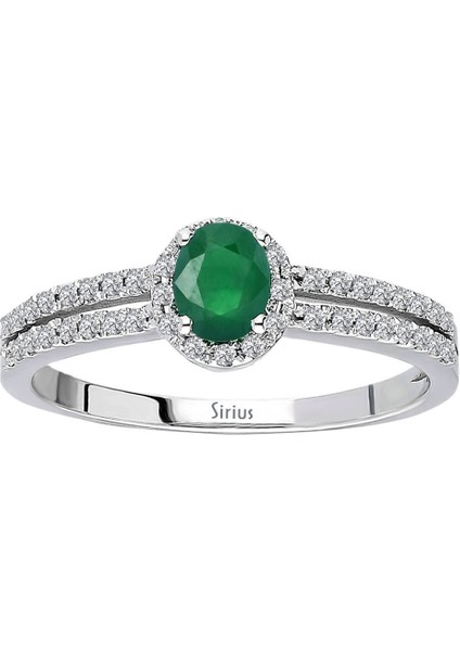 Pırlanta ve Oval Zümrüt Taşlı Yüzük 0405R0005 fiyatları