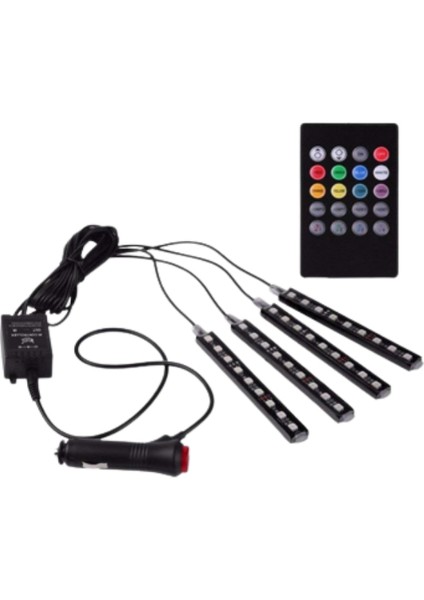 Araç Içi Ayak Altı LED Sese Duyarlı 12'li - Rgb fiyatları