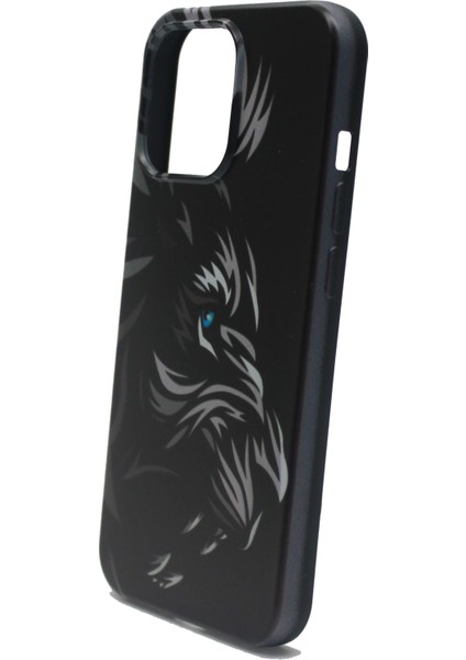 Apple iPhone 13 Pro Kılıf Kartal Resimli Liquid 3D Desenli Kapak