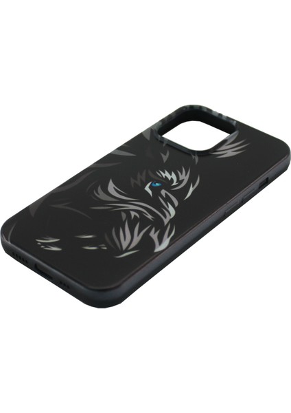 Apple iPhone 13 Pro Kılıf Kartal Resimli Liquid 3D Desenli Kapak