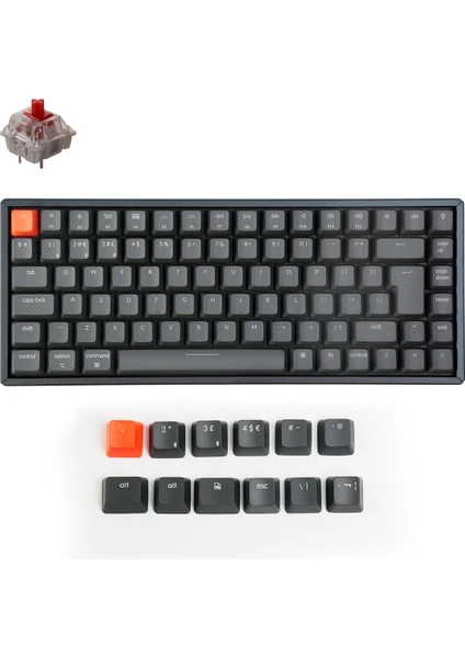 K2 Kablosuz Mekanik Klavye-Bluetooth 5.1- Rgb-Aluminum Frame-Gateron G Pro Red Switch-(Version 2) Uk Iso Layout