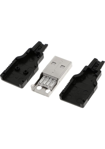 10 Usb-2.0 Kabuk Soketi 4 Pimli Montaj Adaptör Tapası Dıy Seti (Yurt Dışından)