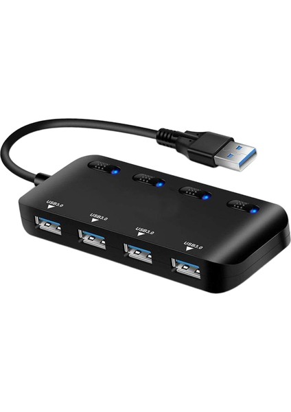 Pc Dizüstü Bilgisayar USB Hub İçin Konektörler USB 3.0 Adaptör Kablo Genişletme Ayrıştırıcısı (Yurt Dışından)