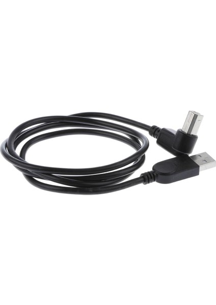 90 Derece Usb2.0 Erkek - USB Tip B Veri Senkronizasyonu Şarj Kablosu (Yurt Dışından)