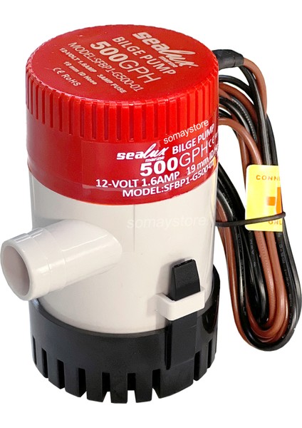 Marine Tekne Sintine Pompası Sealux 500 GPH 12v