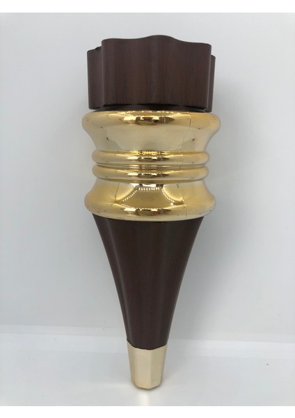 Dekoratif 20 cm Ceviz Gold Plastik Berjer Mobilya Ayağı (4 Adet)