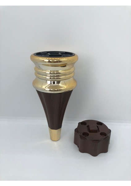Dekoratif 20 cm Ceviz Gold Plastik Berjer Mobilya Ayağı (4 Adet) fırsatları
