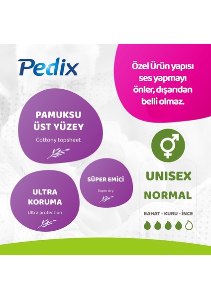 Mesane Pedi Unisex Orta Boy Medıum (M) 36 Adet