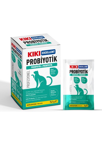 Kıkı Excellent Kedi Probiyotik + Prebiyotik Saşe 1 Gr. 7 Adet (Kutu) KC111B7