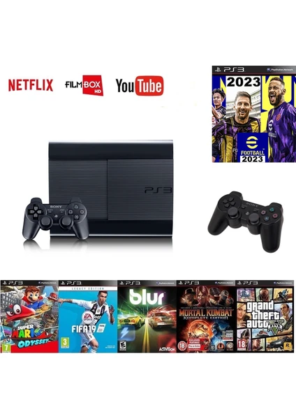 Ps3 250GB + 2 Adet Sıfır Gamepad + 50 Oyun Pes 2023, Çocuk Oyunları