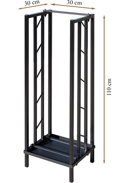 Dekoratif Metal Şömine ve Soba Yanı Odunluk