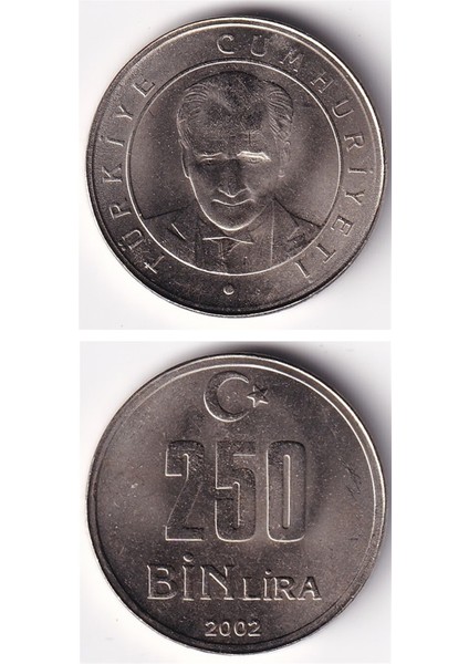 250.000 Lira (2002) Çil Eski Madeni Para