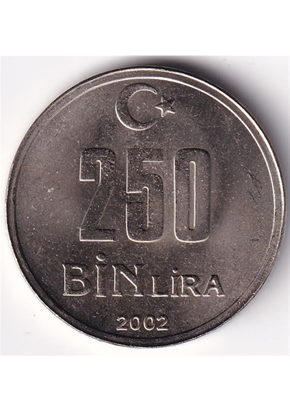 250.000 Lira (2002) Çil Eski Madeni Para modelleri