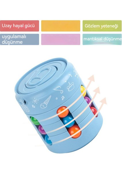Dönen Fasulye Rubik Küpü Çocuk Oyuncak (Yurt Dışından)