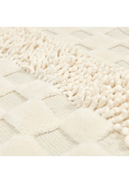 Bluenity Tufting Puantiye Banyo Paspası - Ekru - 50x60 cm + 60x100 cm