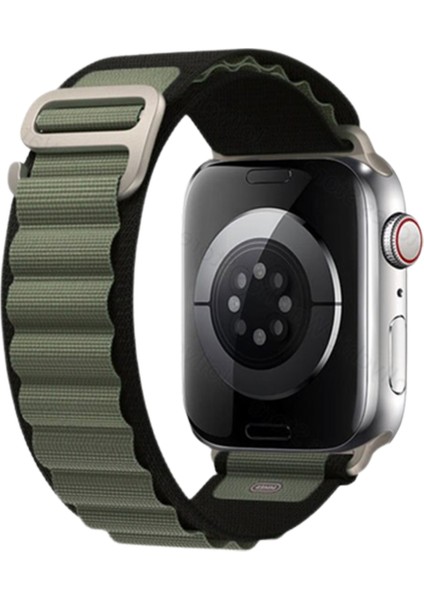 Apple Watch 42-44-45-49MM Krd-26 Alpıne Çift Renkli Yeşil Kordon