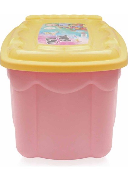 Tekerlekli Oyuncak Kutusu - Pembe - 50 Lt