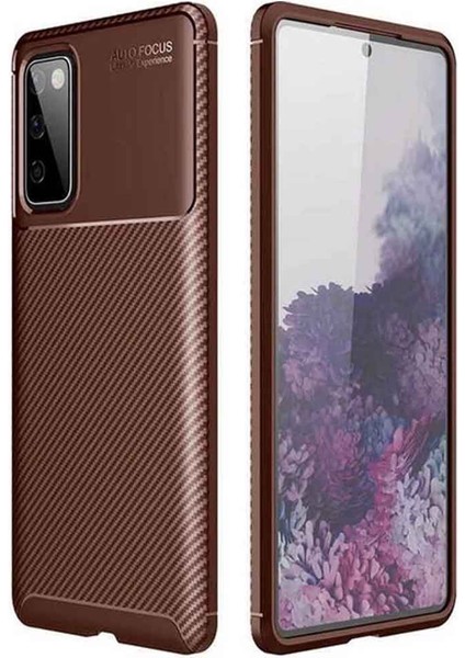 Samsung Galaxy S20 Karbon Desenli Negro Silikon Kılıf