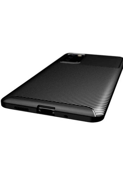 Samsung Galaxy S20 Karbon Desenli Negro Silikon Kılıf