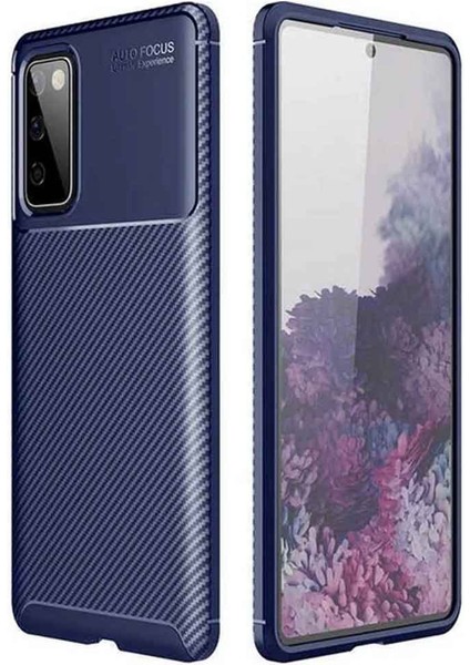 Samsung Galaxy S20 Karbon Desenli Negro Silikon Kılıf