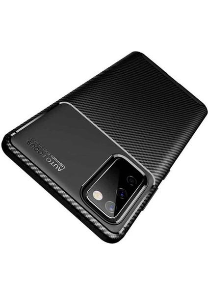 Samsung Galaxy S20 Karbon Desenli Negro Silikon Kılıf