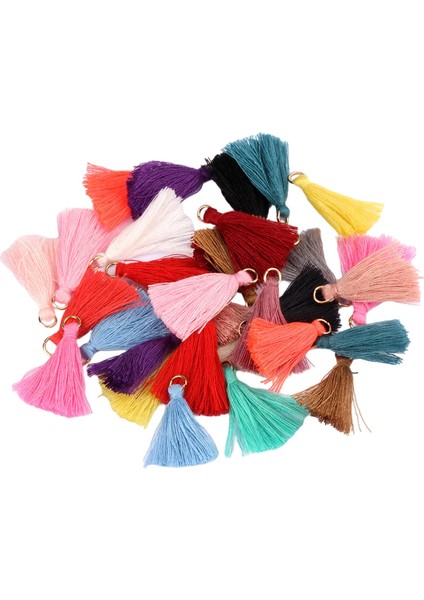 100PCS Ipeksi Iplik Püsküllü Püsküller Takı Dekor Cep Telefonu Kayışları Için Cazibe 100PCS 3cm C (Yurt Dışından)