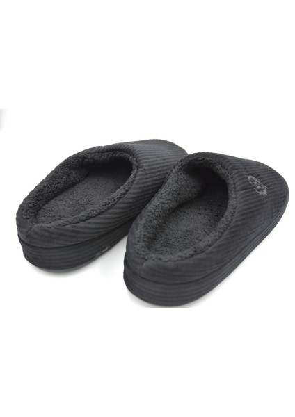 Kadife Içi Pamuklu Erkek Ev Terliği Siyaha Siyah fırsatları