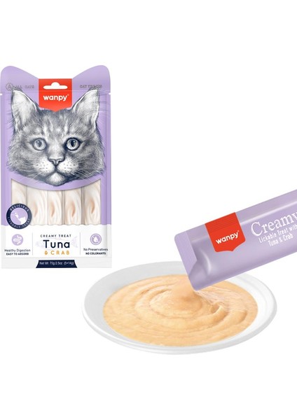 Ton-Yengeç Krema Likit Kedi Ödülü 5X14GR x 4 Adet
