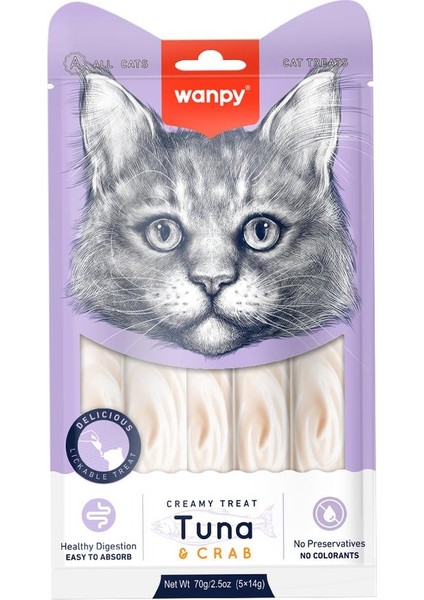 Ton-Yengeç Krema Likit Kedi Ödülü 5X14GR x 4 Adet