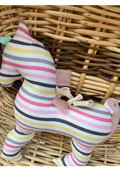 Pembe Tek Boynuzlu At Oyuncak / Unicorn Oyuncak/ Oyun Arkadaşı / Unicorn Yastık
