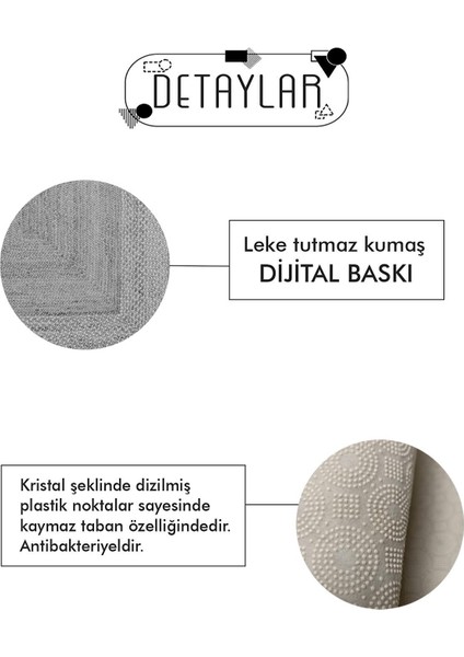 Decomia Home Dijital Baskılı Kaymaz Yıkanabilir Eğitici Gezegen Desenli Çocuk Odası Halısı