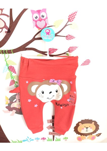 Pamuklu Kulaklı Maymun Baskılı Tek Alt Eşofman Pijama fiyatları