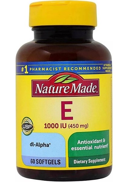 Vitamin E 450 Mg 60 Softgels