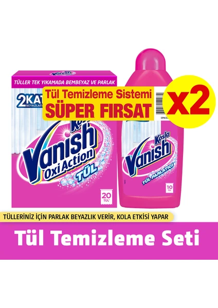 Kosla Tül Toz 450 gr x 2 Adet + Vanish Kosla Tül Parlatıcı 450 ml x 2 Adet