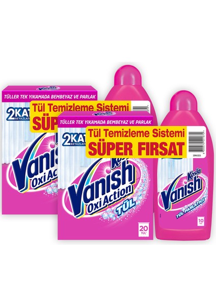 Kosla Tül Toz 450 gr x 2 Adet + Vanish Kosla Tül Parlatıcı 450 ml x 2 Adet