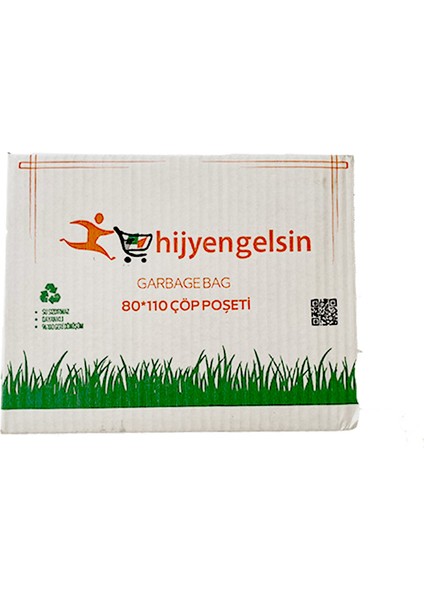 Hijyengelsin 80*110 Jumbo Çöp Torbası 300 Grsiyah fiyatları